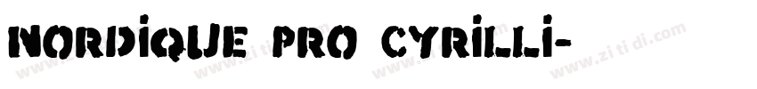 Nordique Pro Cyrilli字体转换